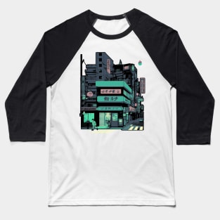 Tokyo street. Retro anime style Baseball T-Shirt